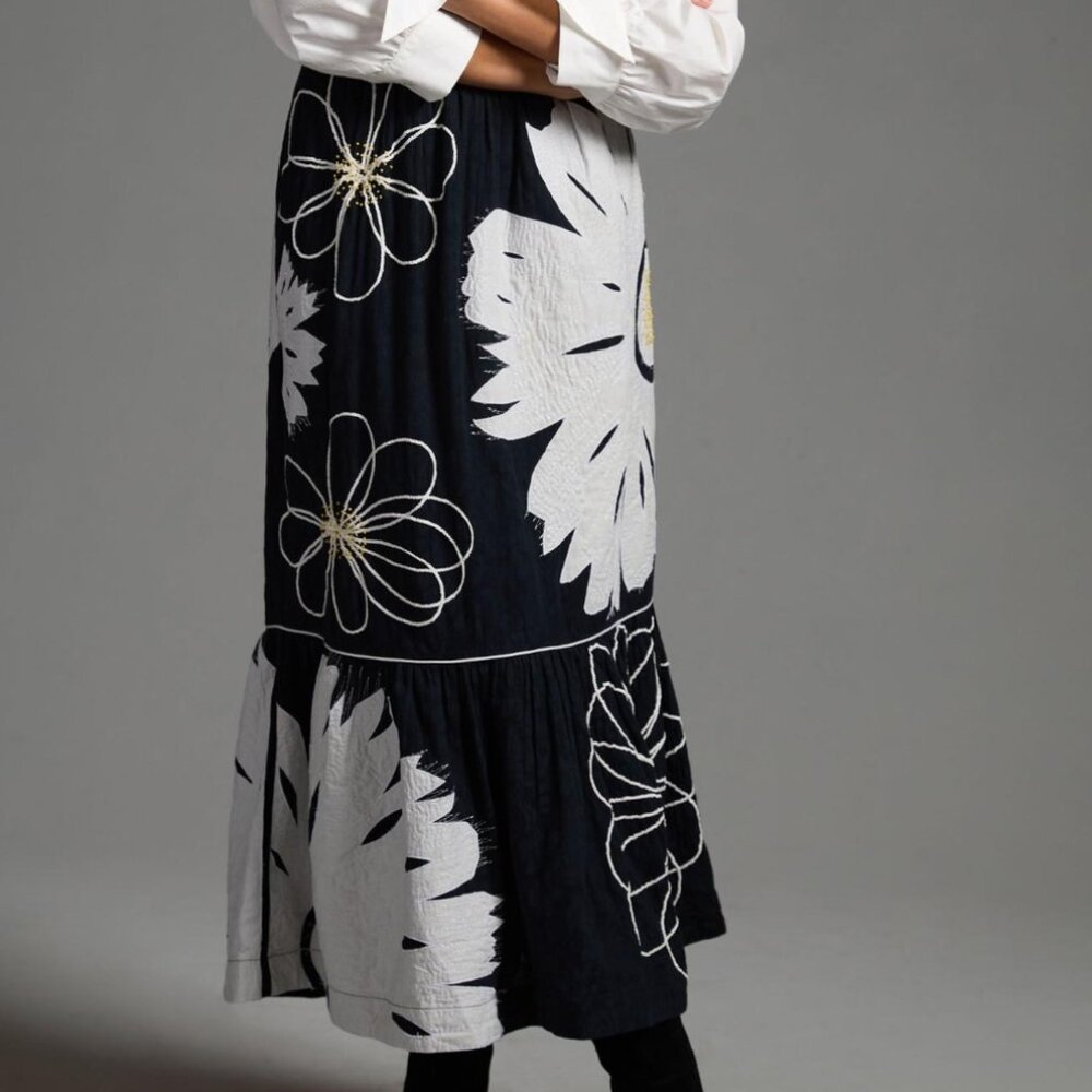 NEW NWT Maeve Tiered Floral Skirt (L)